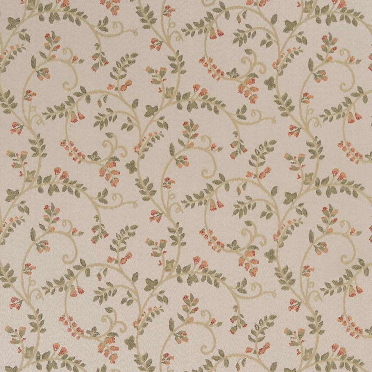 Garden Nicolette - Beige & Taupe Leaves Upholstery Fabric 54 Inches"